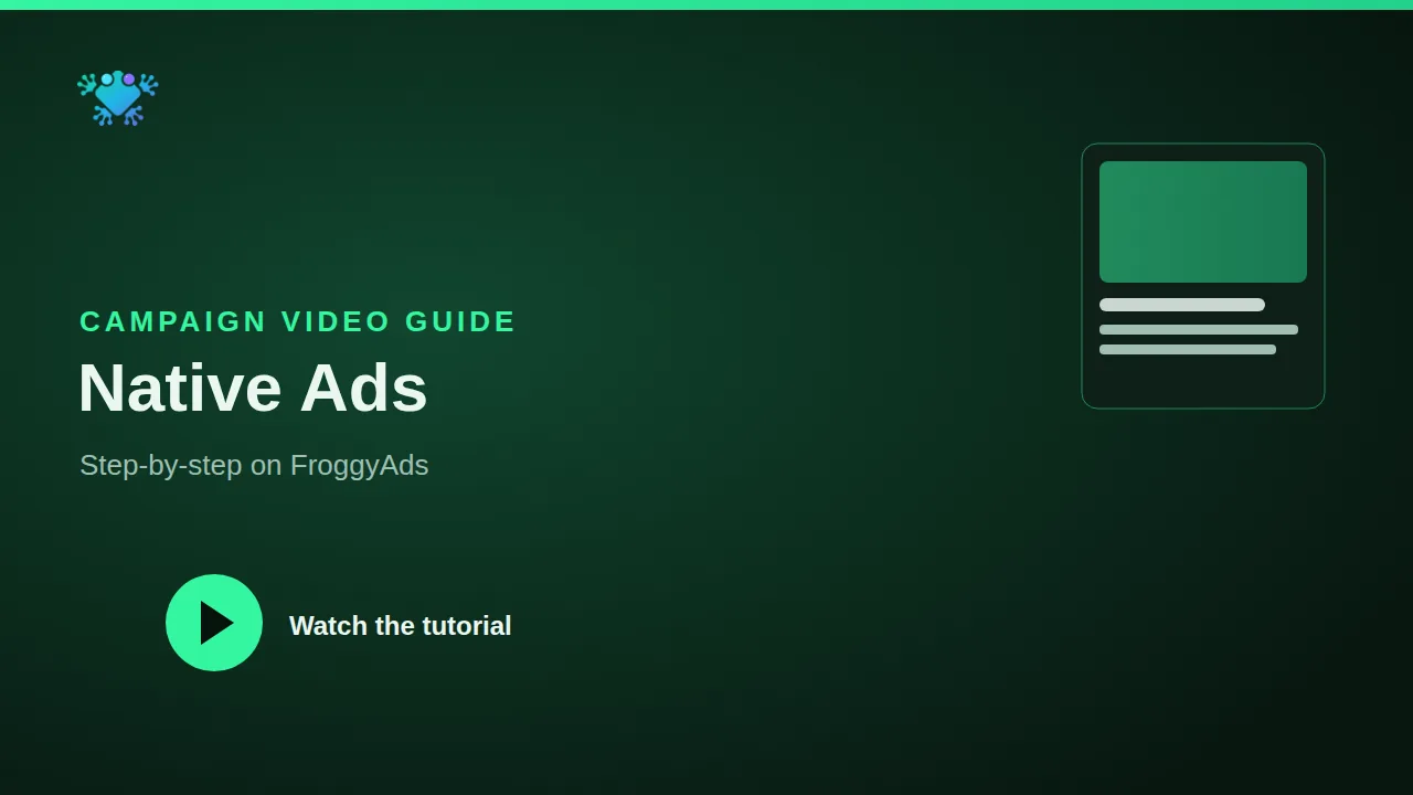How to Create a Native Ads Campaign video thumbnail