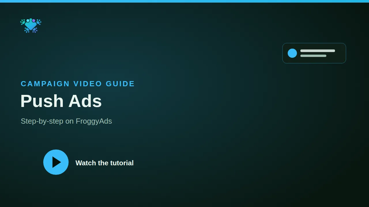 How to Create a Push Ads Campaign video thumbnail
