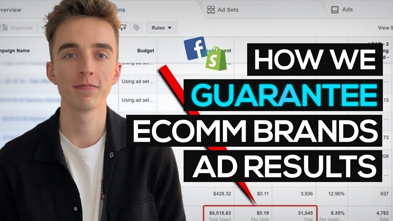 Learn How Our Agency Is GUARANTEEING E-Commerce Brands An Advertising ROI