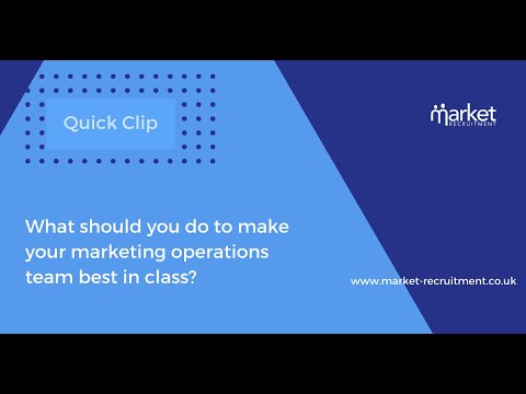 What should you do to make your marketing operations team best in class?