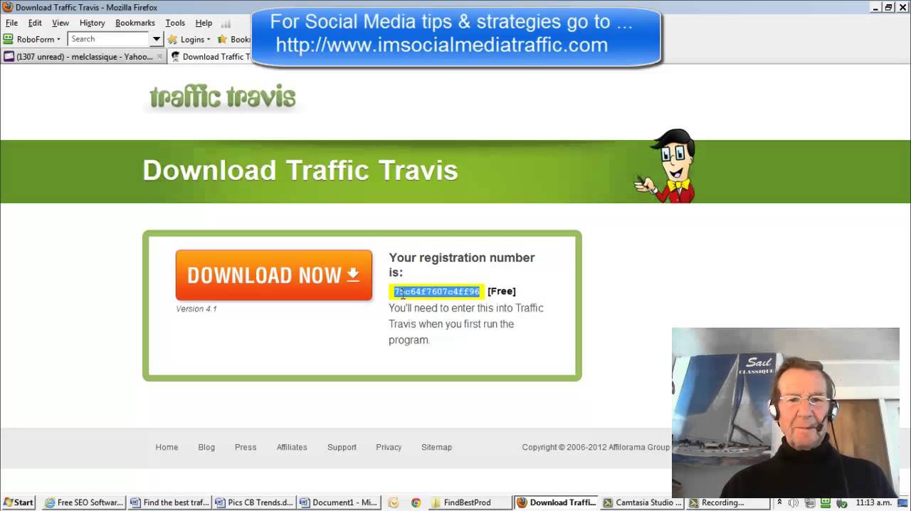 How Download, install Free version of Traffic Travis - Part C of Find traffic CB products