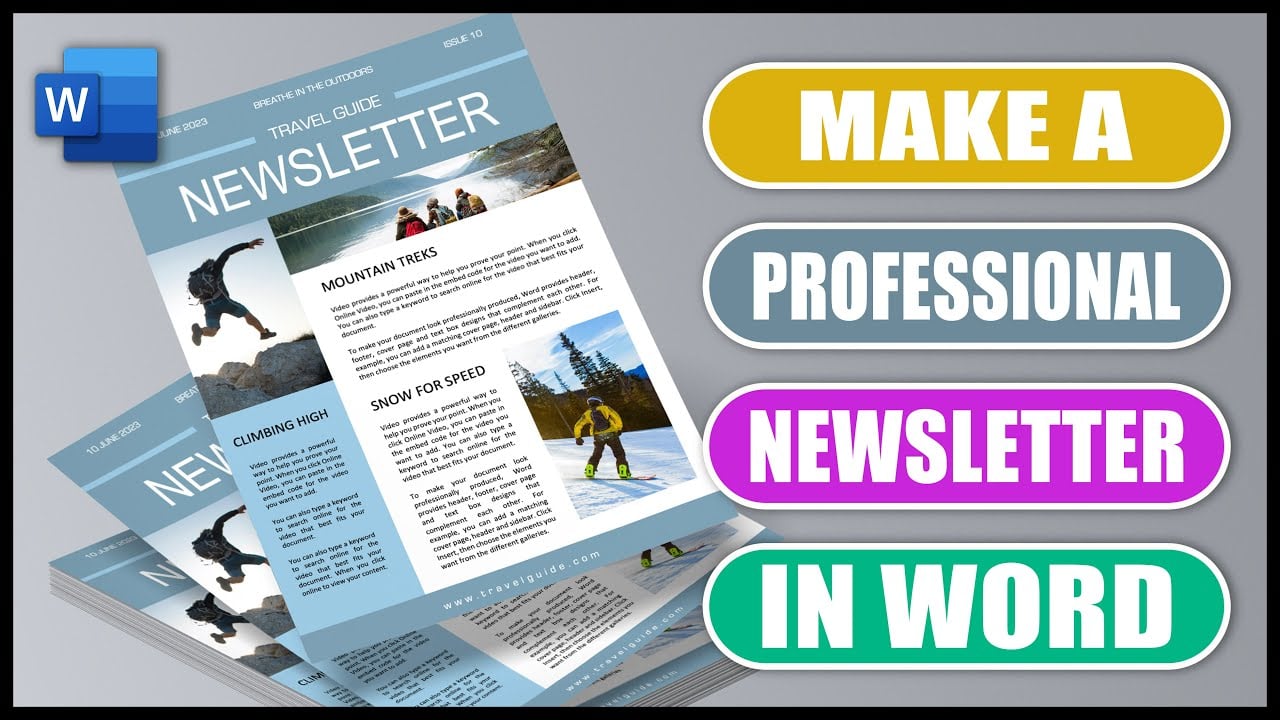 Create a NEWSLETTER in MS Word | HELPFUL TECHNIQUES
