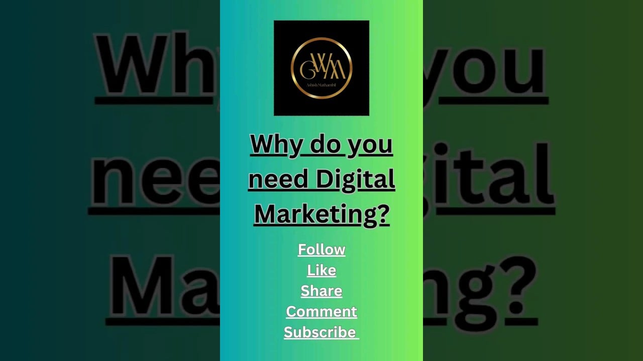 Chapter 5: Why do you need Digital Marketing? #digitalmarketing #digitalskills #ytshorts #subscribe