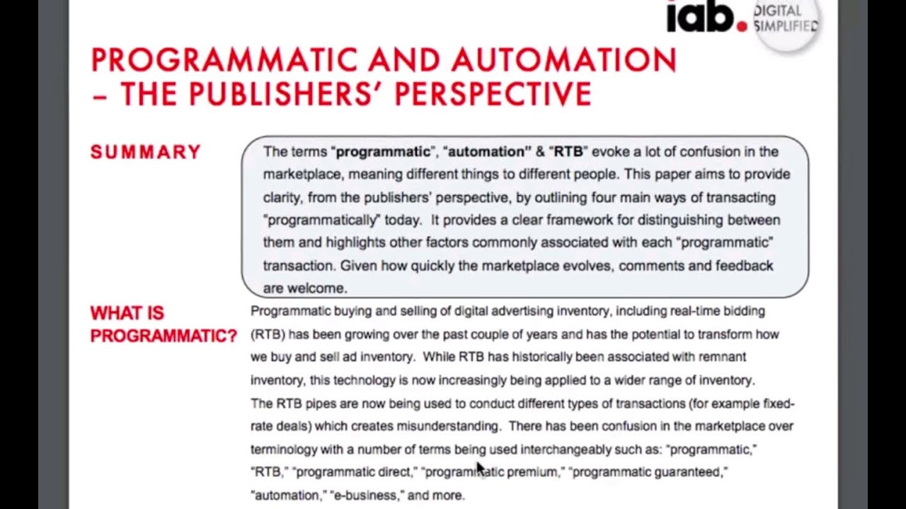 Understanding The Programmatic Ecosystem: for Media Buyers & Sellers