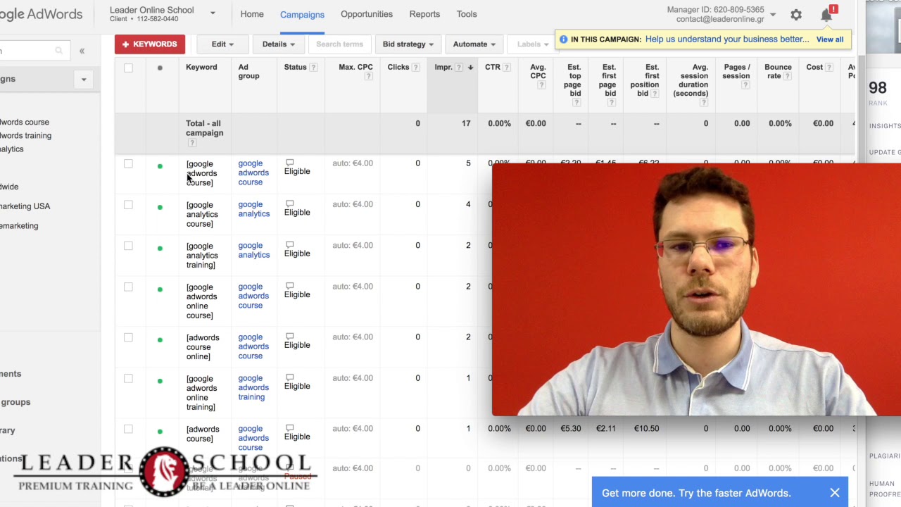 Google Adwords Help: New Campaigns not Spending their budget