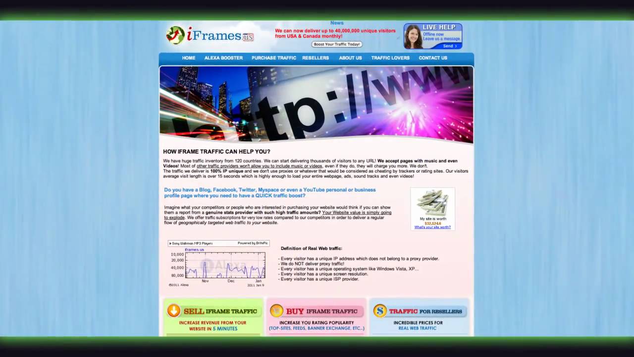 Bulk iFrame Web Traffic - iFrames.us