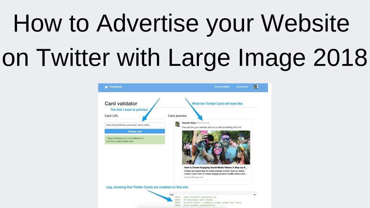 How to advertise your website on twitter with large Image 2018