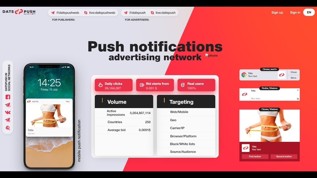 DatsPush - Best Push Notification Ad Network
