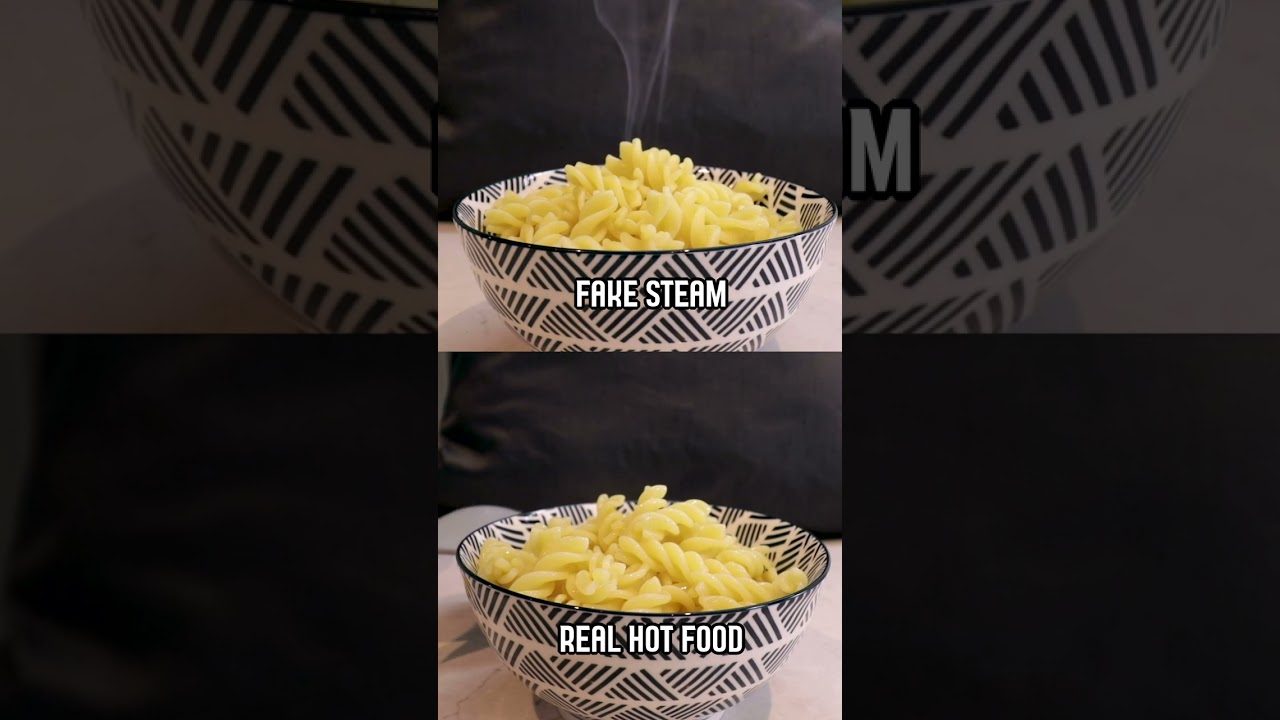 how they make fake steam in food commercials #shorts