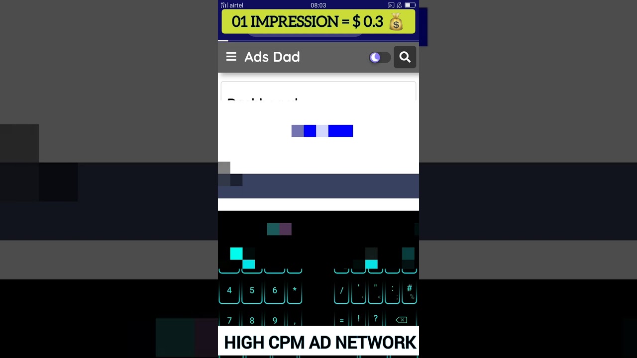 High Cpm Ad network For New #Blogger #adsensealternative 100 Impresion =$10 😵😛 #shorts #short #viral