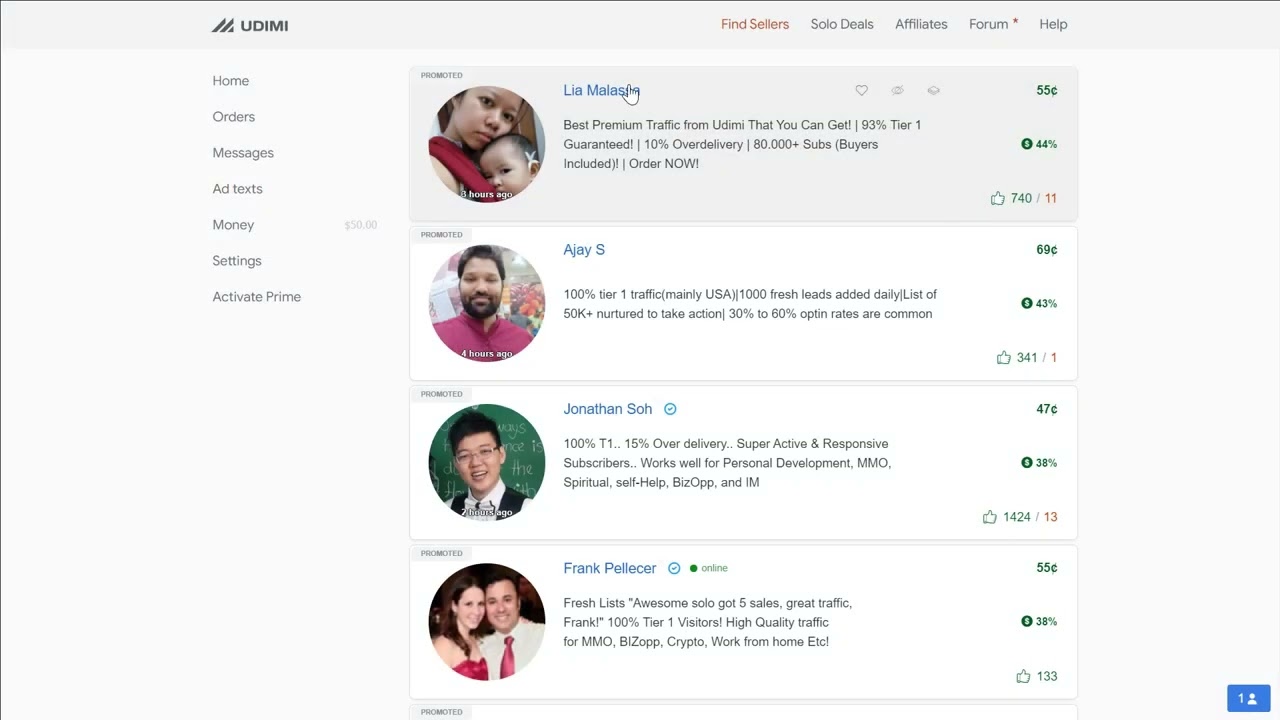 How To Buy Solo Ads Or Solo Clicks On Udimi (Online Traffic Website)