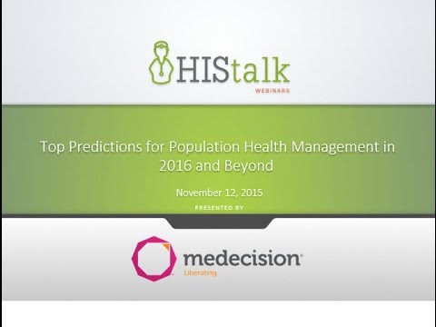 Top Predictions for Population Health Management in 2016 and Beyond