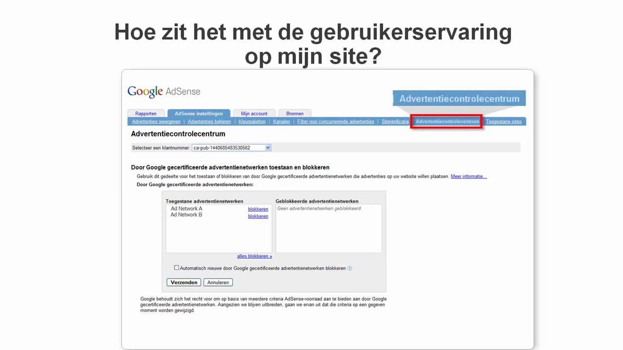 Google-certified ad networks in AdSense