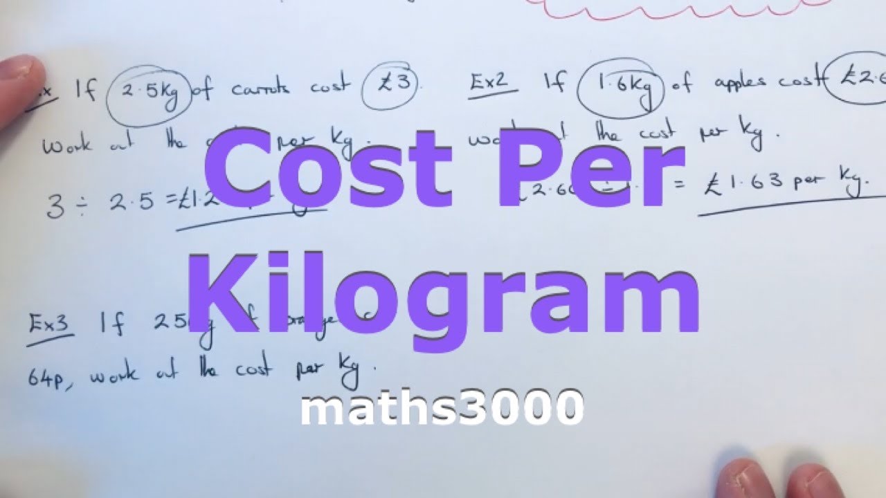 How To Find The Cost Per Kilogram (Unit Cost Per Kg Of Food)