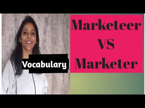 Marketeer VS Marketer/ learn words/ English speaking