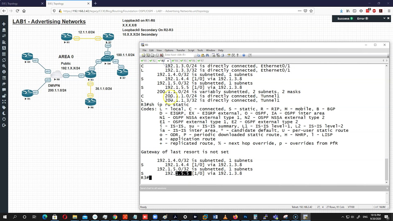 OSPF   Lab1   Advertising Networks