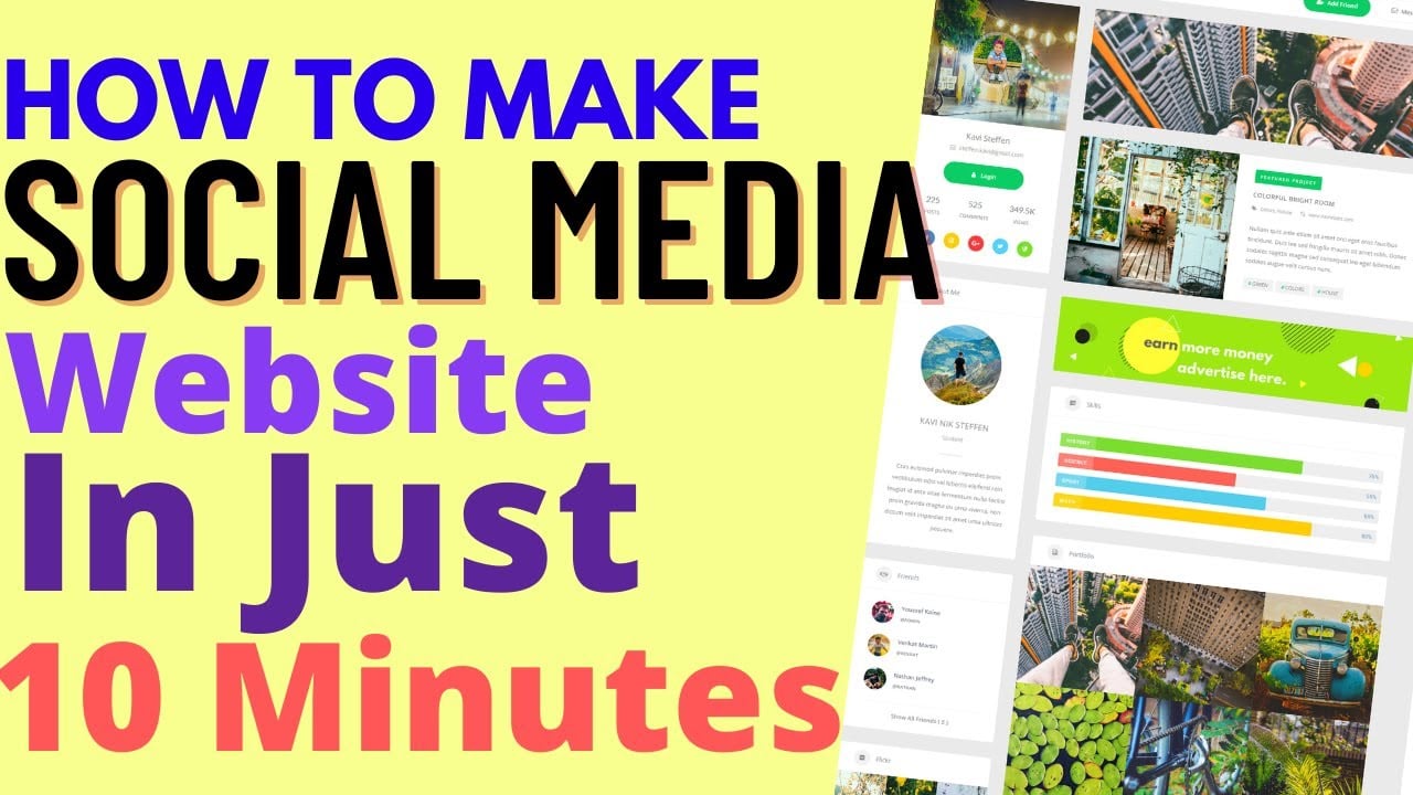 How To Make A Social Media Website In Just 10 Minutes For Free