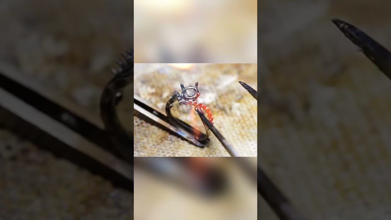 Mastering Stone Setting Techniques: Creating Stunning Diamond Rings #gemstonejewelry #jewelrymaking