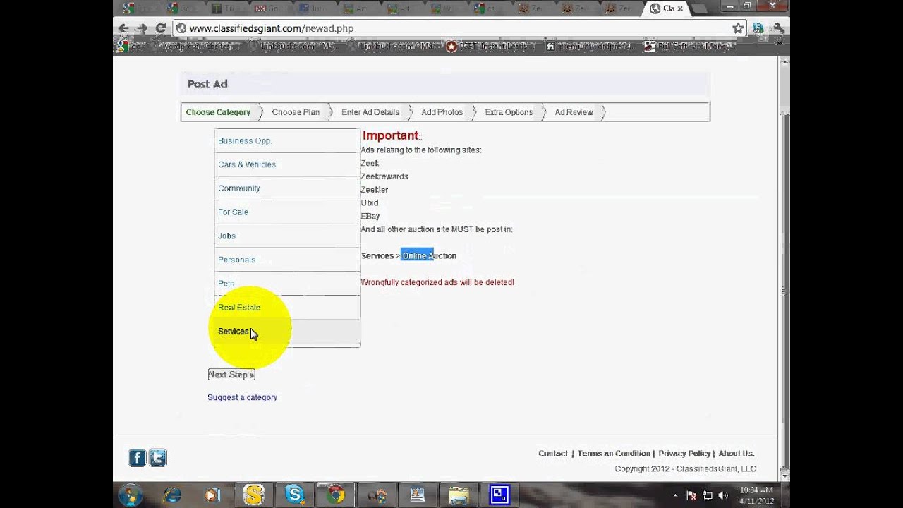 How to post zeekrewards ads