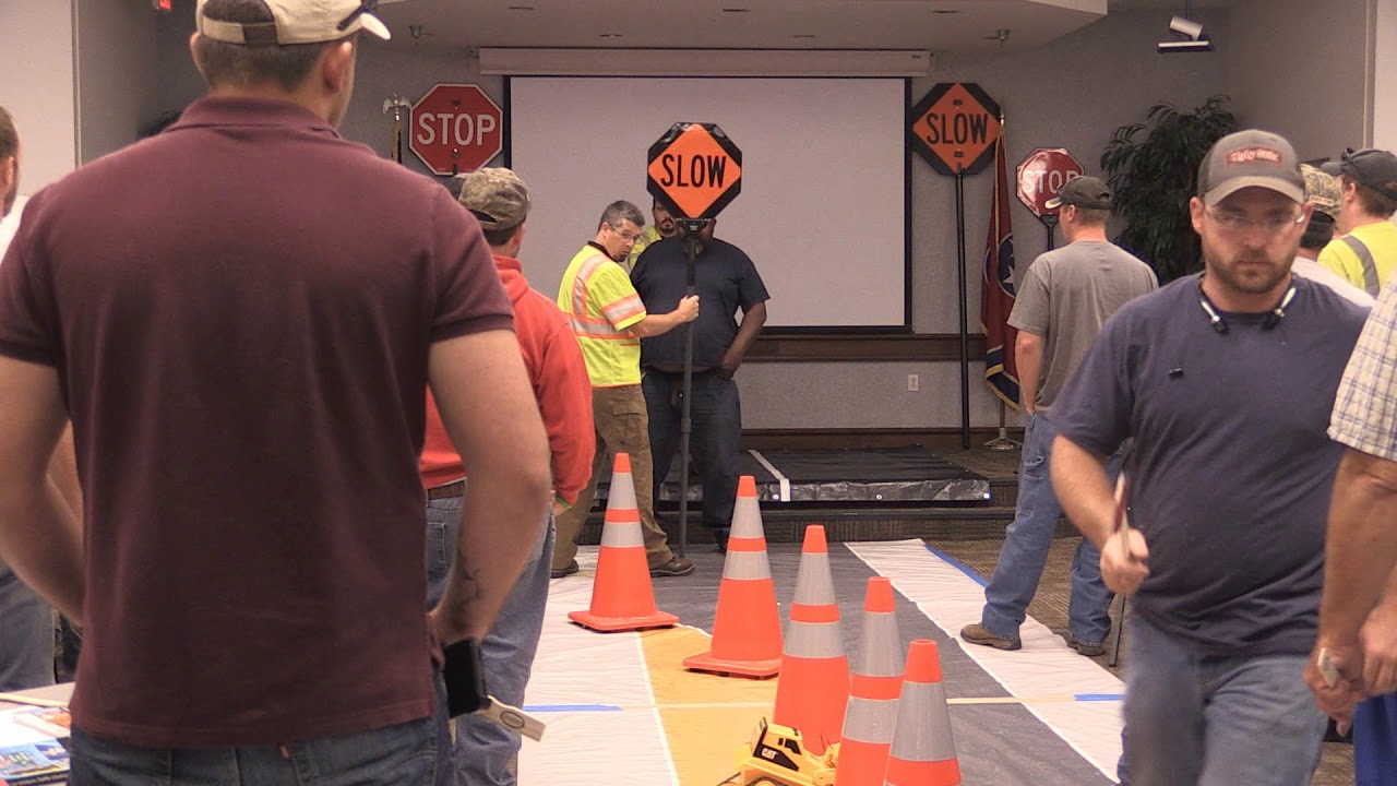 Flagger Class 19 Using Stop Flow Paddles