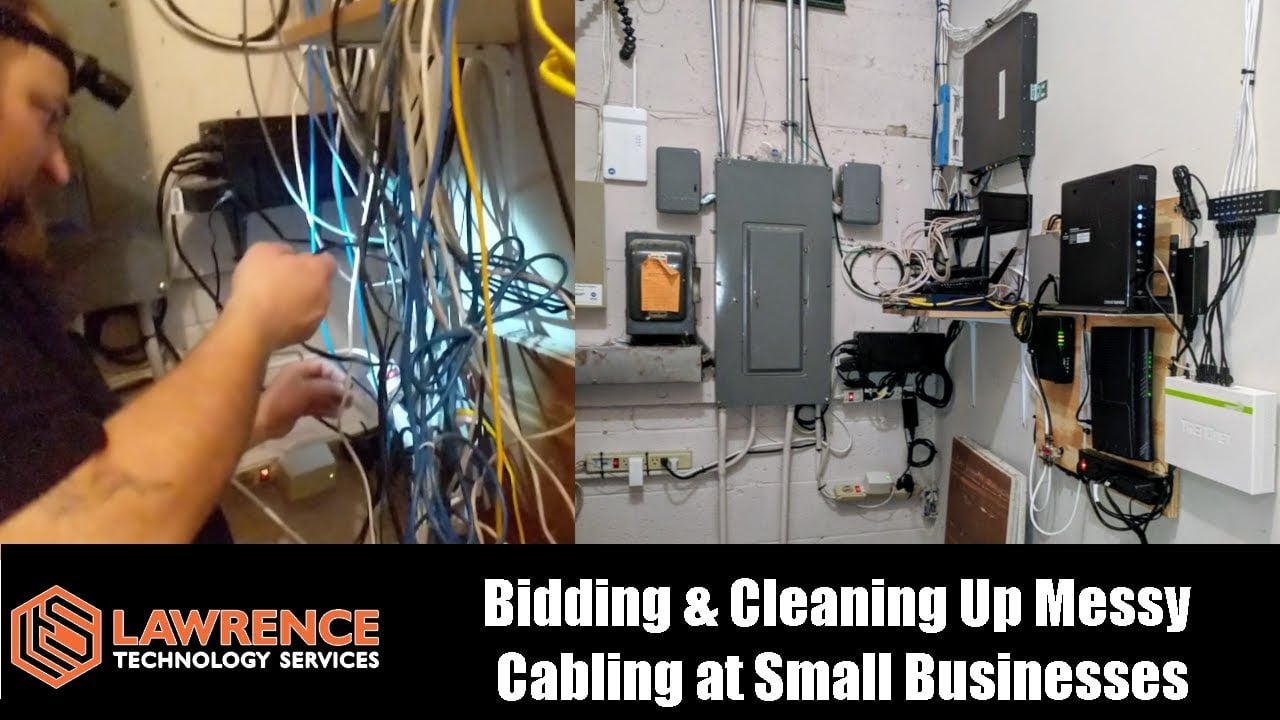 Bidding & On Site Cleaning Up Messy Cabling Jobs at Small Businesses