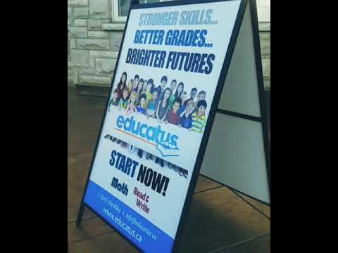 Metal A frames for advertising.