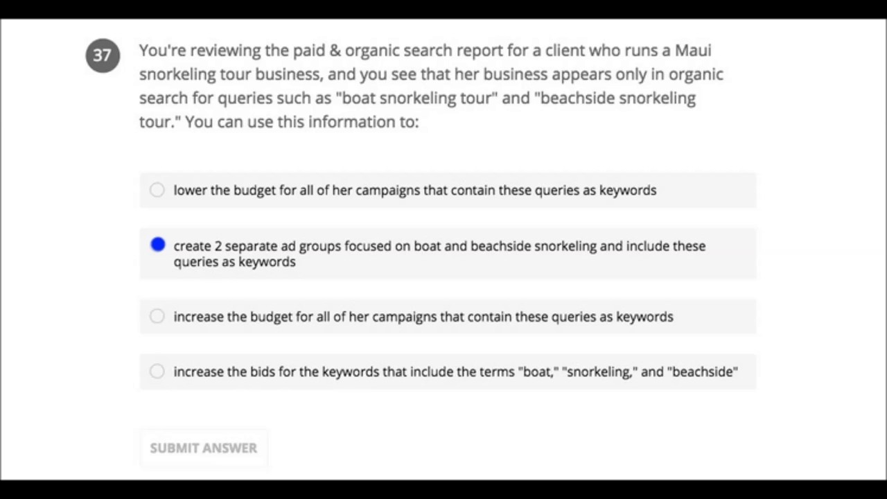 Google Adwords Search Advertising Exam January 2017 100% Pass