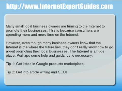 Article Marketing - How to Promote a Small Local Business With Articles