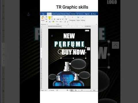 How to make a Brand Advertising Poster design In MS Word || Graphic Design tips #shorts  #youtube