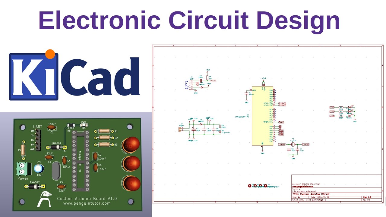 KiCad Electronic Circuit Design - Part 1 Eeschema Schematic Diagram - Model Railway Traffic Lights
