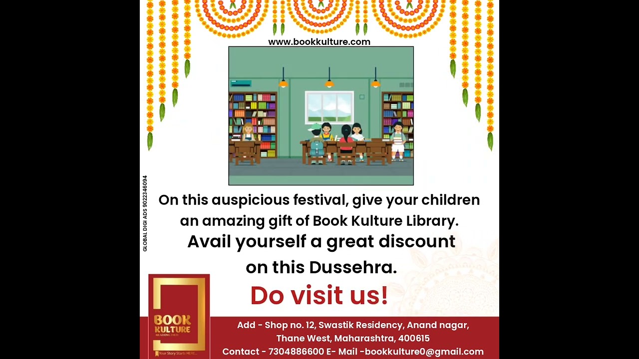 Digital Video Ad For BOOK KULTURE, THANE | Global Digital Advertising, Chiplun9022346094...📽️📱
