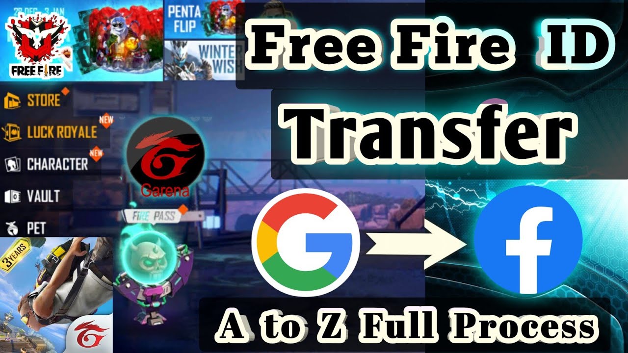 How To Transfer Free Fire Google Account To Facebook Account [English Language]