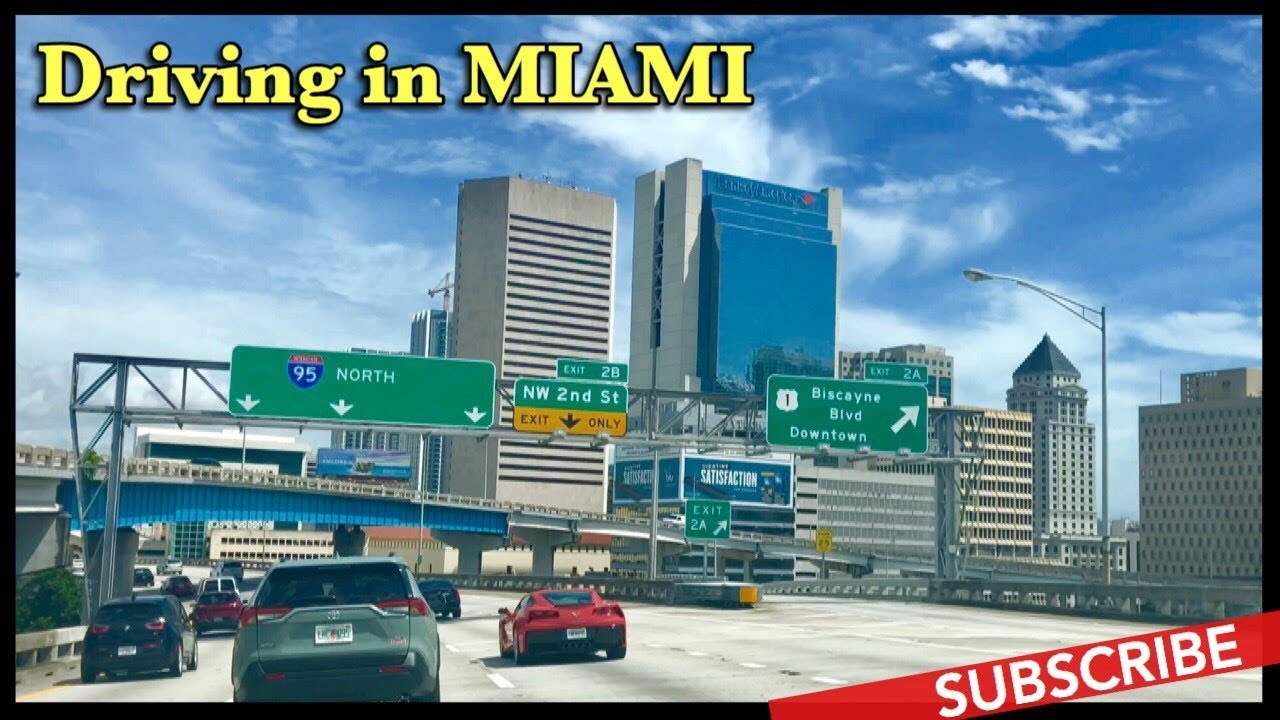 Driving Downtown Miami 4K