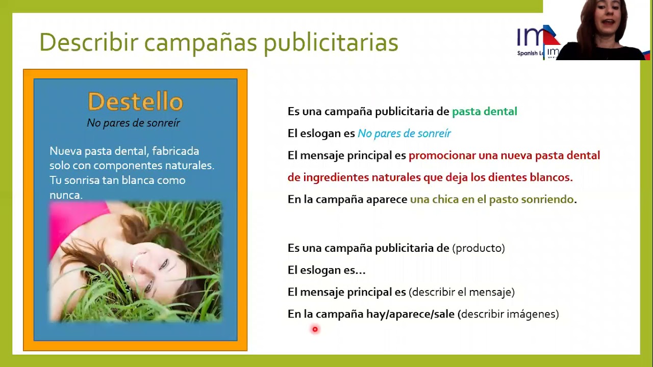 Learn Spanish: Vocabulary of advertising campaigns. Describing ads.