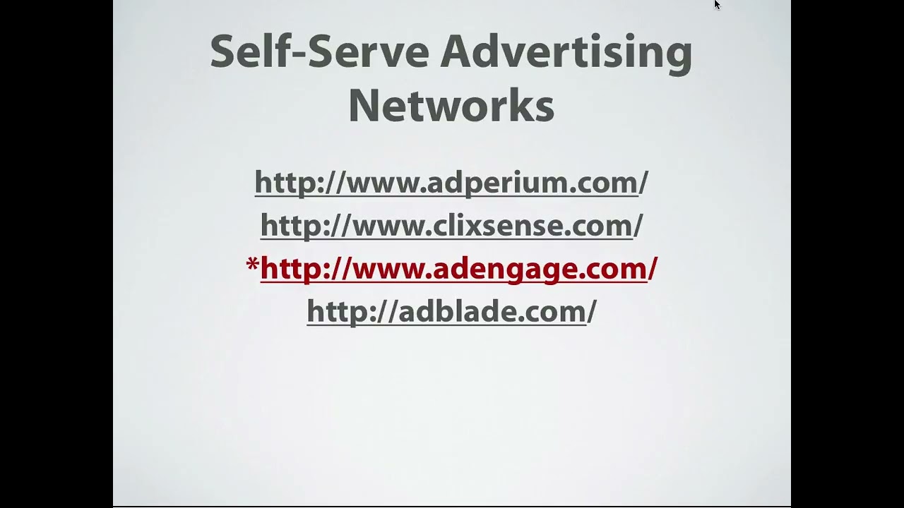 Self-Serve Advertising Networks
