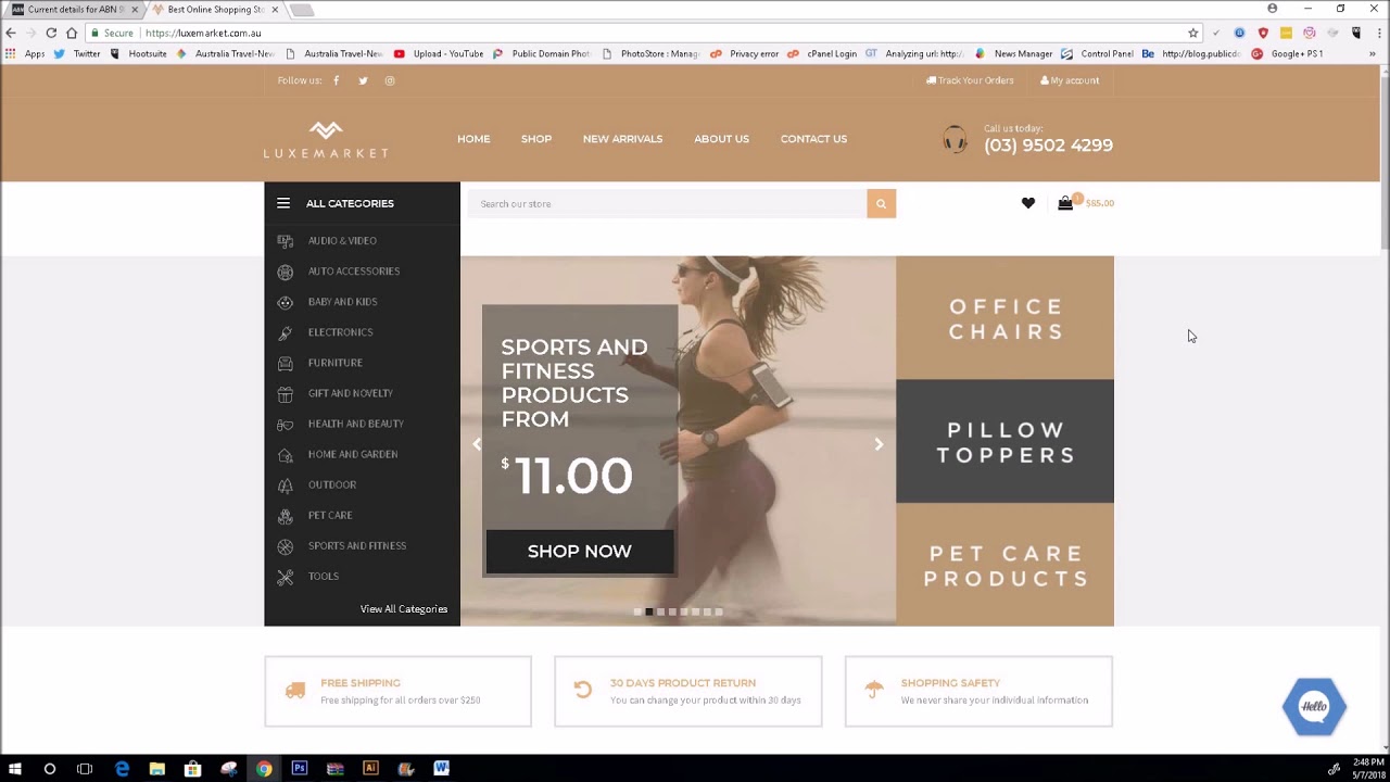 Website review new Australian Marketplace luxemarket.com.au