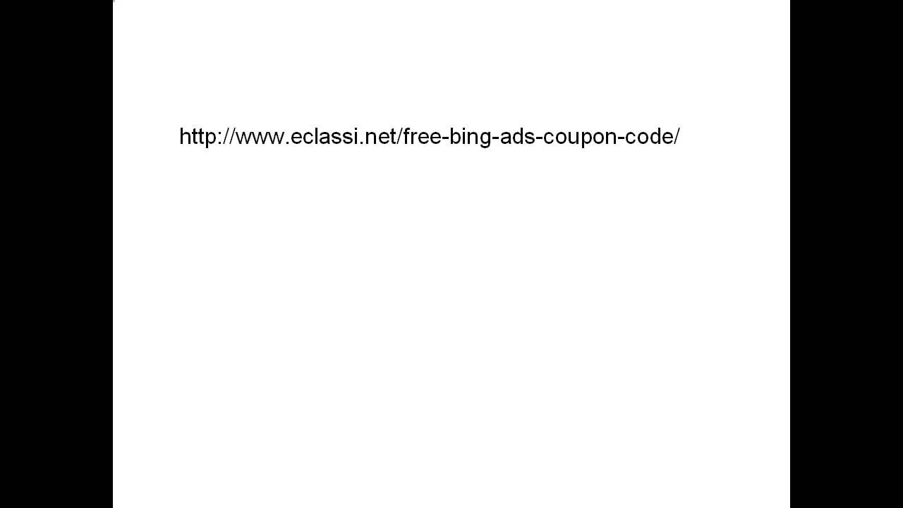 bing ad coupon code
