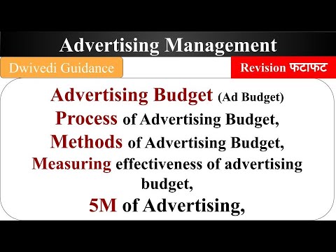 advertising budget, advertising management, advertising management bba 3rd semester, process, mba