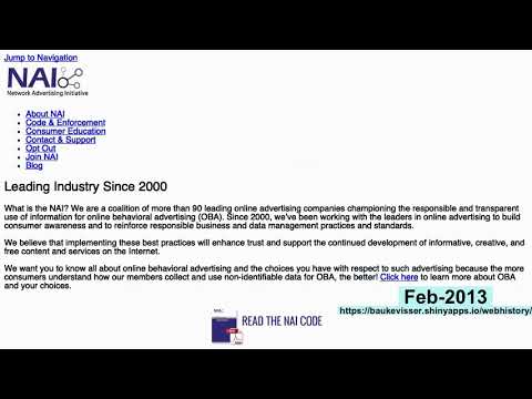 webhistory of networkadvertising.org