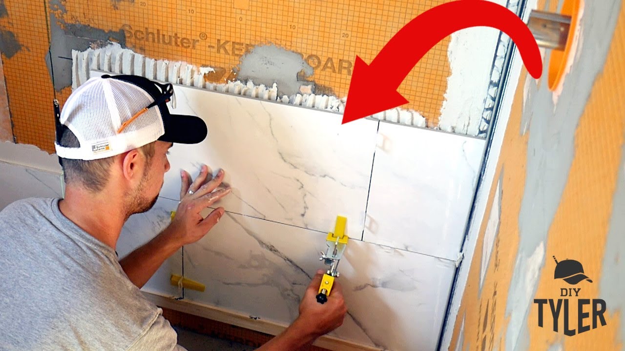 Every Step you Need to Install Large Format Tiles on a new Walk in Shower Wall! Tile walls 101