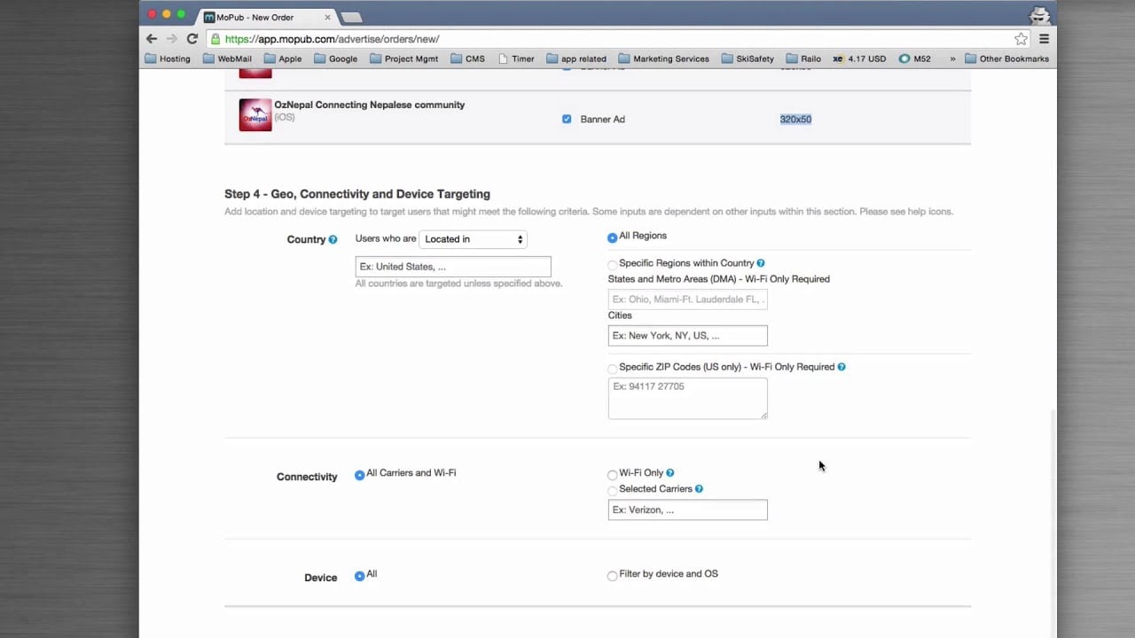 How to create MoPub orders and adverts