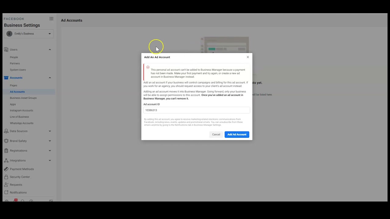 How To Move A Personal Ad Account Into Facebook Business Manager