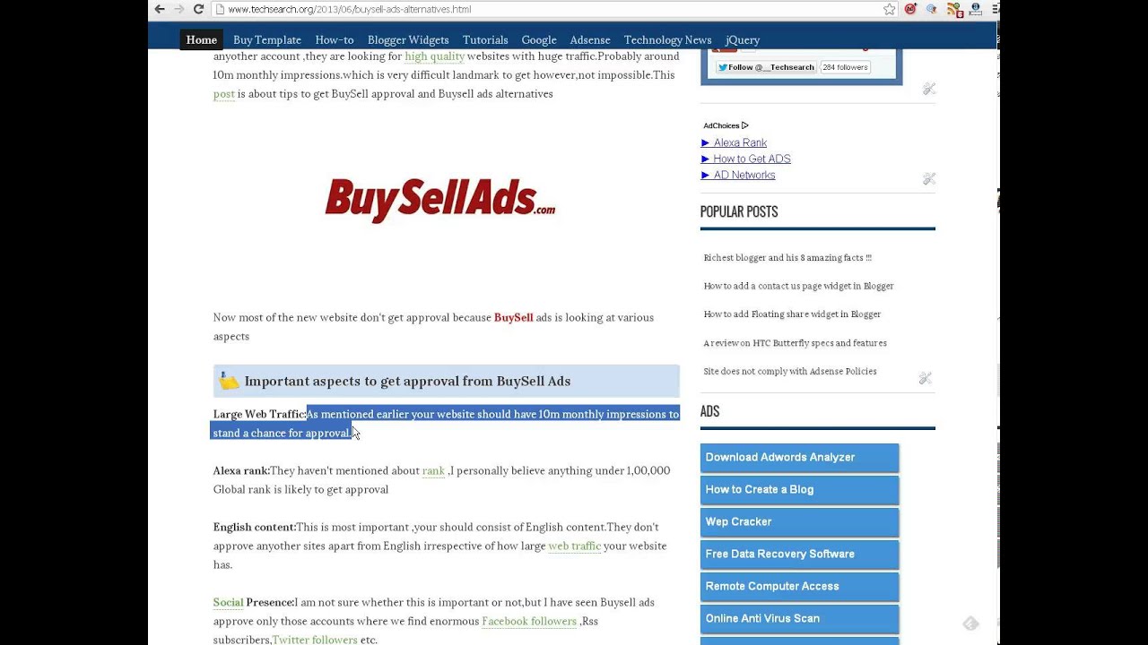 BuysellAds Alternatives