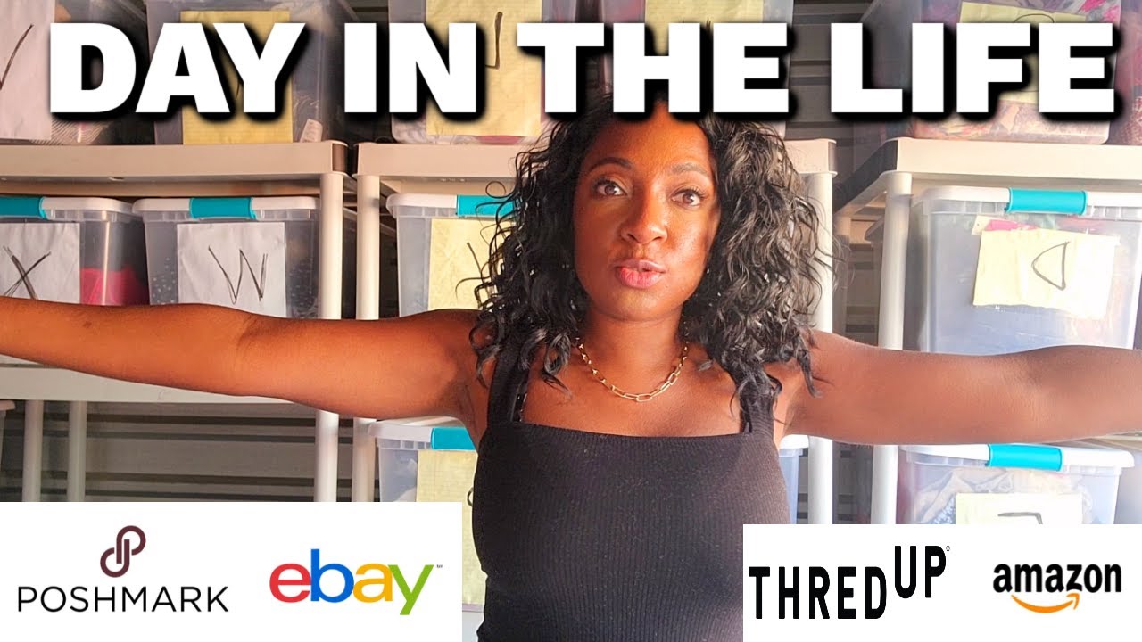 Day in the Life of a Part Reseller on Ebay, Poshmark Amazon | Shipping, Storing Inventory, What Sold