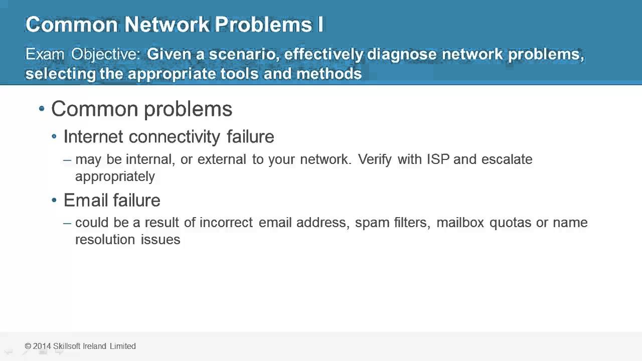 CompTIA Server+ 2014: Common Network Problems I