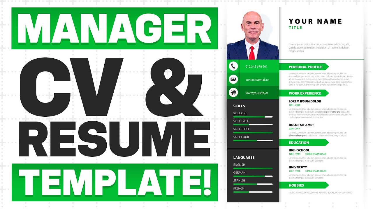 MANAGER CV & RESUME TEMPLATES! (How to Write a CV or RESUME for MANAGEMENT & LEADERSHIP POSITIONS!)