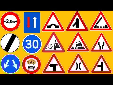 Traffic Signs || Road Signs || Learning Traffic and Road Signs// Driving Licence Theory Test 2023