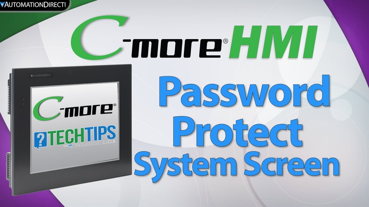 C-more HMI Password Protect System Screen from AutomationDirect