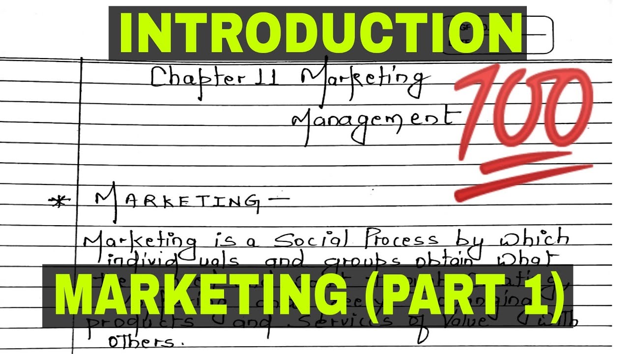 Marketing Management Introduction | CH 11 Marketing Management (Part 1) | Business studies Class 12