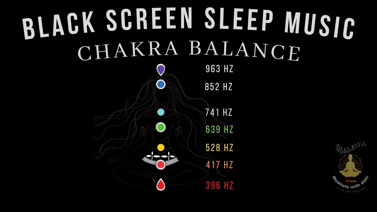 7 Chakras Healing Sleep Music ★︎ Black Screen Sleep Music ★︎ Reduce Anxiety